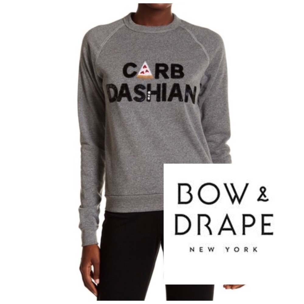 NWT Bow & Drape Kardashian Carb Dashian Sweater